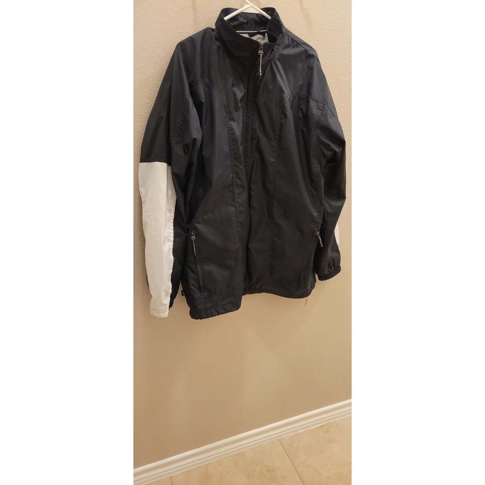 Nike Black Full Zip  Rain/Wind Breaker Jacket / Coat - Men's Large